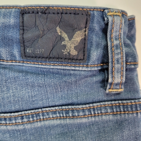 American Eagle Outfitters Hi-Rise Shortie Denim Shorts Cutoffs 4 - Picture 5 of 8